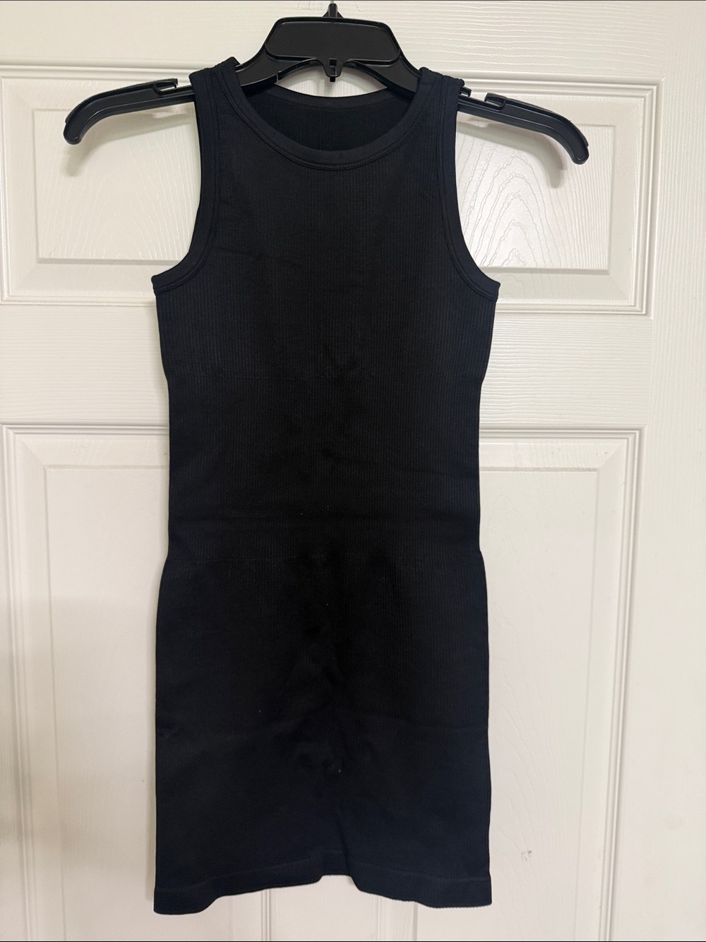 Black Ribbed Tank Midi Dress - Classic Sleek Style